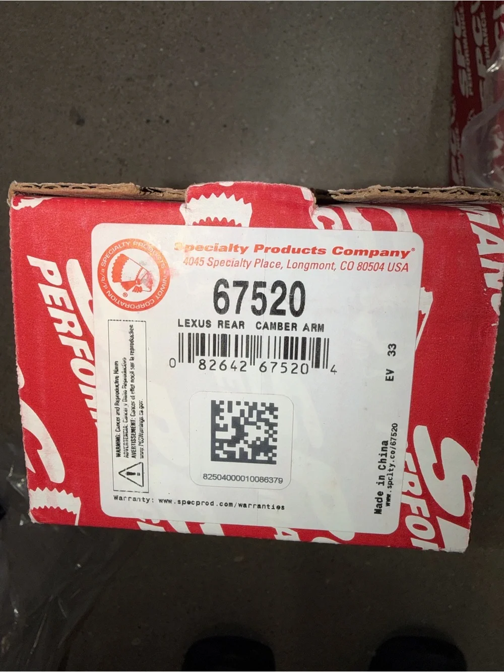 spc 67520 lexus rear camber arm 06+ Lexus IS / 06-12 GS